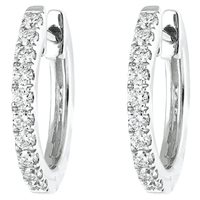 Orecchini Casciola Gioielli CERCHI in Oro bianco Diamante 0.12 Ct OR2026 - OR2026